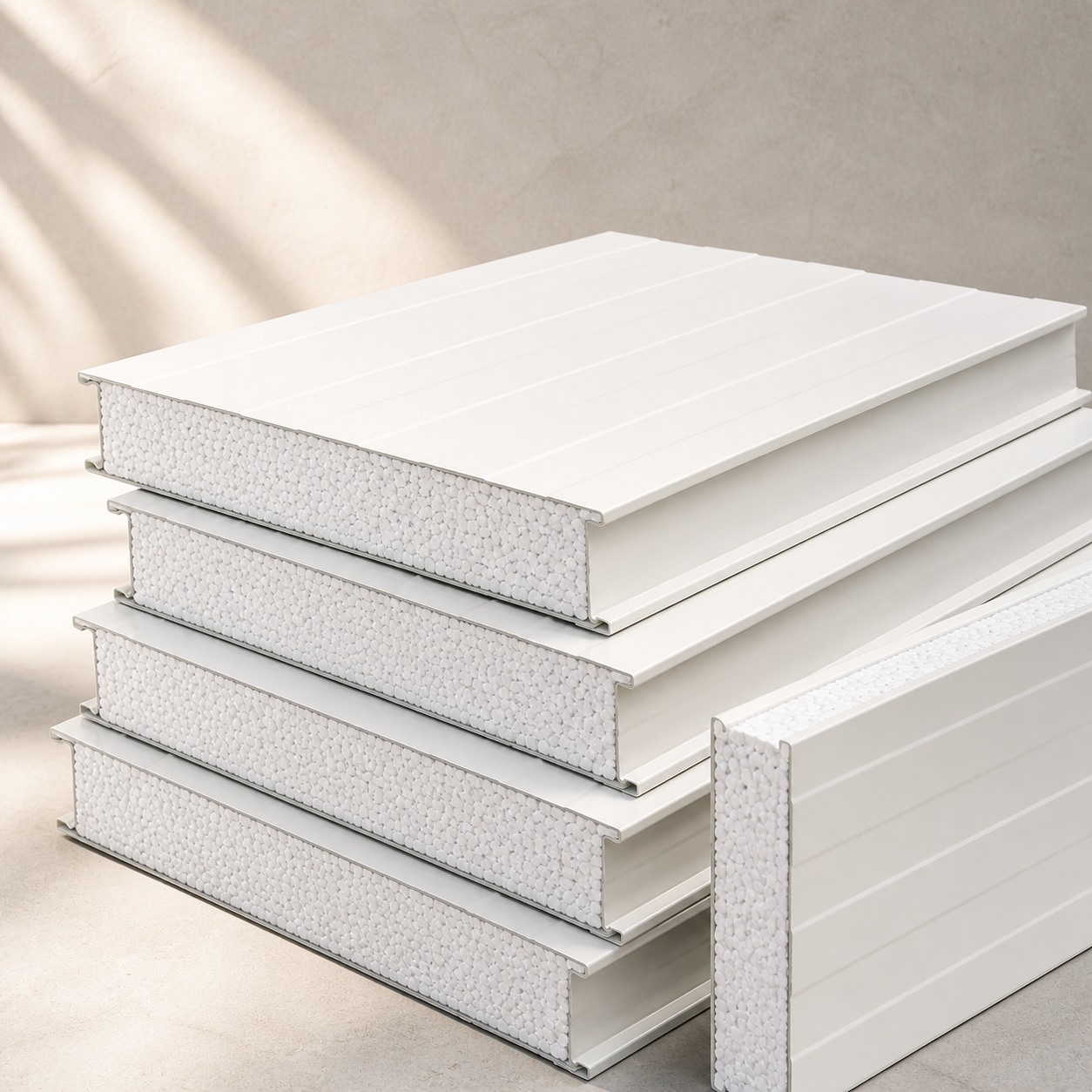 Minh họa mặt cắt tấm panel EPS